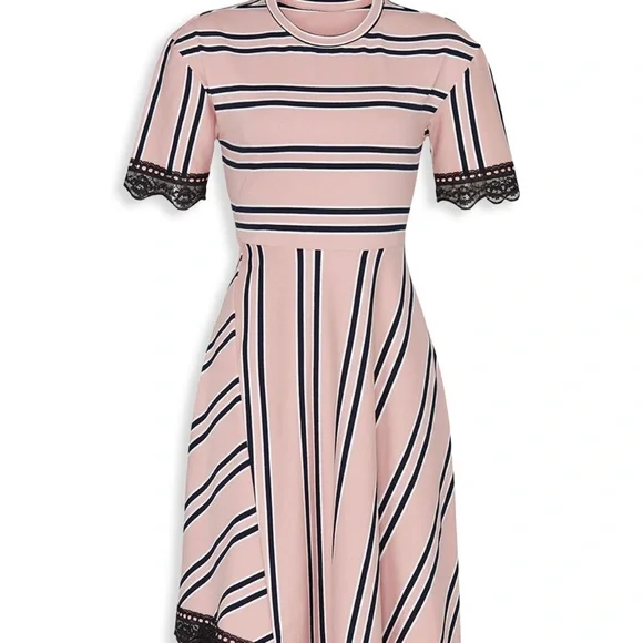 Saks Fifth Avenue | Dresses | Stripe Asymmetric Dress | Poshmark
